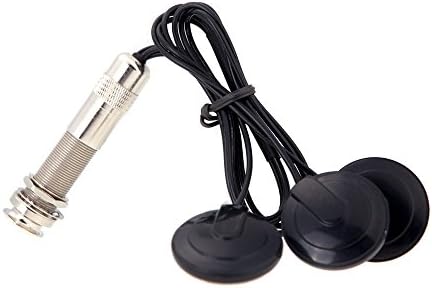 Self-adhesive Pickup Pick-up Piezo Transducer, 3 in 1 Microphone Contact &amp; Endpin Jack 6.35mm 1/4" for Electronic Acoustic Guitar Violin Cello Ukulele Mandolin Bass Banjo