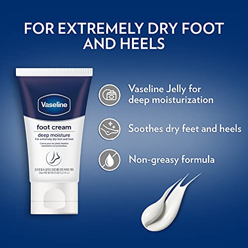 Vaseline Deep Moisture Foot Cream For Dry Cracked Feet Heel, Non