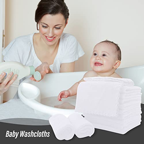 Ultra Soft 24 Pack Baby Washcloths 10x10 Inches Coral Fleece Extra