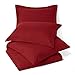 Nestl Burgundy Red Duvet Cover Queen Size - Soft Double Brushed Queen Duvet Cover Set, 3 Piece, with Button Closure, 1 Duvet Cover 90x90 inches and 2 Pillow Shams
