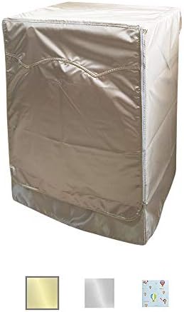 QLLY Washer/Dryer Cover for Front-loading Machine - Waterproof, Dustproof, Sun-Proof, W27"D33"H39"Suitable for most Washers/Dryers on US and Canadian market (Basic Gold)