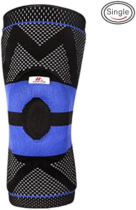 Knee Sleeve MARKTOP Compression Knee Support Brace for Running Biking Basketball for Arthritis Relief/ Joint Pain/ Injury Recovery- Single M5111 (M)