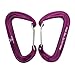 Wise Owl Outfitters Wiregate Carabiner Clip Set 12 KN Heavy Duty, Lightweight Aircraft Grade Aluminum - Great Gear for Hammock Camping - Wise Owl 