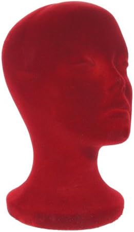 A1Pacific 11" BURGUNDY Velvet like STYROFOAM FOAM MANNEQUIN MANIKIN head wig display hat glasses