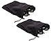 Earthwise Cotton Shoe Storage Travel Bags with Drawstring Made in the USA 17 inches X 12 inches (2 Pack)… (Solid Black)
