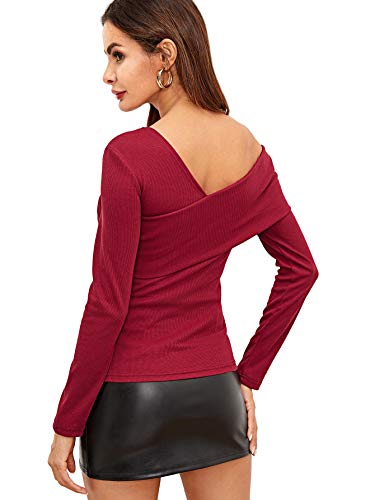 1 Romwe+Womens+Asymmetrical+Ribbed+X+Small