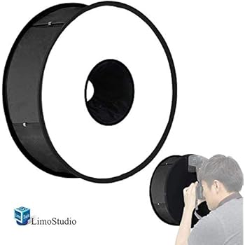 PULUZ Universal Round Flash Diffuser Folded Magnetic Ring Flash Diffuser Softbox For Macro Portrait Portable 45CM