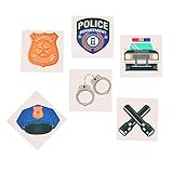 Fun Express Police Party Tattoos (72 Pieces) Party Favors, Arts & Crafts Supplies