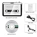 Cassette to MP3 Converter, AGPtek Portable Cassette Tape Recorder Player Capture Convert Box for Mac PC with Headphone USB Cable and Software
