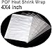 COQOFA POF Small Heat Shrink Wrap Bags 4x4 inch 200 pcs 100 Gauge Clear Non Toxic Soft for Soaps Cookies Crafts DIY Homemade Gifts