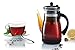Gourmia GTP9815 Tea & Coffee Pot Glass Loose Leaf Tea Maker With Stainless Steel Filter Tumbler Infuser 850ml Capacity