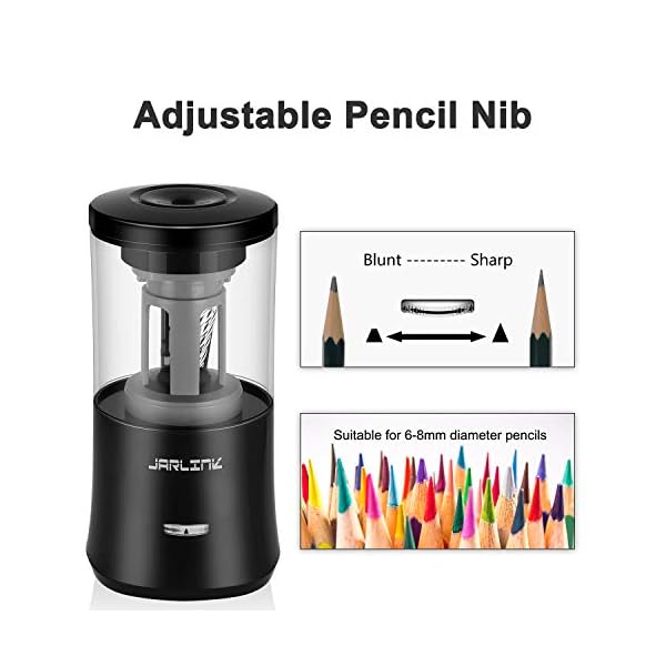 JARLINK Electric Pencil Sharpener, Fully Automated Rechargeable