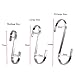 ESFUN 20 Pack Size Medium 3 inch Flat S Hooks Heavy Duty Solid 304 Stainless Steel S Shaped Hanging Hooks,Metal Kitchen Pot Pan Hangers Rack Hooks