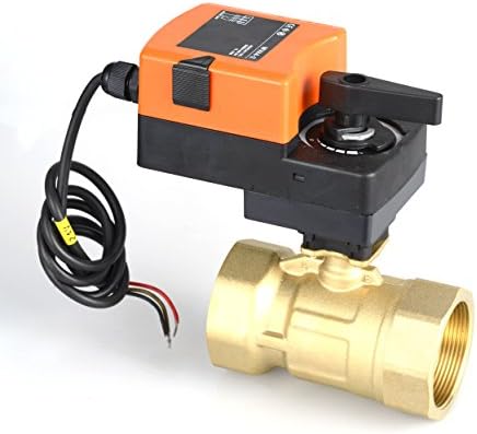 AKENT Control Valve 2 Way 24VDC/AC On/Off Proportional Modulating Motorized Electric Ball Valve (3/4")