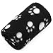 Pet Dog Cat Puppy Kitten Soft Blanket Doggy Warm Bed Mat Paw Print Cushion (Black)