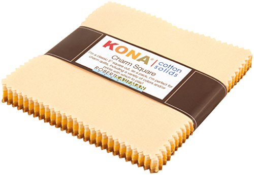 Kona Cotton Solids Mustard Seed Charm Squares 42 5-inch Squares Robert Kaufman Fabrics CHS-340-42