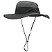 Home Prefer Men's Sun Hat UPF 50+ Wide Brim Bucket Hat Windproof Fishing Hats Dark Gray (Non Logo)