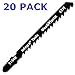 INTEGRA Tools T144D T-Shank 20 Piece Contractor Jigsaw Blade Set with storage tube. Made with Metal. Blades optimized for cutting Wood, PVC, and Plastic.