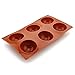 WARMBUY 6 Cavities Large Half Sphere Silicone Mold for Chocolate Desserts, Ice Cream Bombes, Cakes, Soap Making