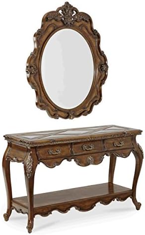 Lavelle Melange Living Room Furniture Set by Aico Amini (Console Table &amp; Mirror)