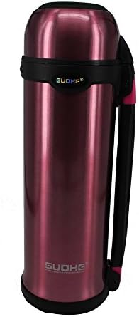 Stainless Steel Sports Water Bottles 40 Ounce Thermos Bottles Beverage Bottle Vacuum Bottle Burgundy