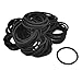 uxcell 80 Pcs Black Elastic Rubber Hair Band Ponytail Holders for Lady
