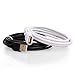 Besgoods USB Extension Cord, 2-Pack USB 2.0 6ft USB Extension Cable Extender Cord - A Male to A Female with Gold-Plated Connectors - Black White