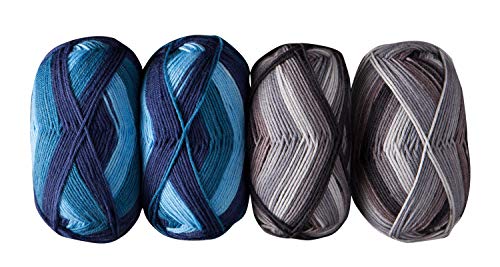 Knit Picks Felici Merino Self-Striping Sock Yarn (Blue Lagoon/Stormy Sky)