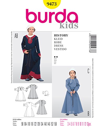 Burda Kids History Costume Sewing Pattern 9473