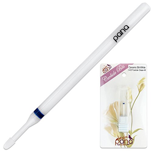 Pana 3/32" Cuticle Clean Safety Nail Ceramic White Carbide 