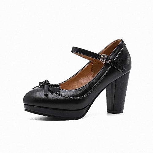 HILIB Women's Platform High Heels Wedding Pumps Shoes with Bowknot