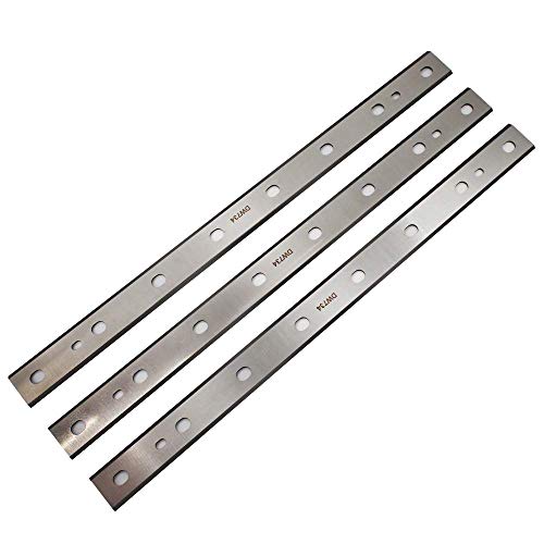 Planer Blades JESTUOUS 12-1/2 Inch For Dewalt DW734 Replacement HSS Knives DW7342 Reversible Two Cutting Edges 12-1/2x7/8x1/16,3 pcs