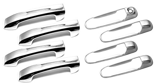 Sizver Chrome Door Handle+Handle Bowl Cover For Dodge Ram 1500