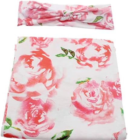 Sundara Baby Swaddle Blanket – Pure Cotton Receiving Blankets Swaddling Wrap for Boys and Girls – Soft & Comfortable Fabric – Ideal for Baby Shower, Photo Shoot (Pink Floral)
