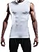 Neleus Men's 3 Pack Compression Shirt Sport Athletic Workout Tank Top,02,White,US L
