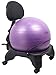 Isokinetics Inc. Adjustable Back Exercise Ball Office Chair - Standard Frame Height - with Purple 52cm Ball - Office Size 60mm/2.5