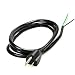 Pinfox 6ft 14 Gauge 3 Prong Heavy Duty Replacement Power Supply Cord Cable 110V 115V 120V Pigtail for Universal AC Appliance, NEMA 5-15 Plug US SJT 14AWG (15A) primary