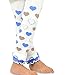 TeeHee Kids Girls Leggings with Ruffle Bottom 3 Pair Pack (3-5Y, Hearts)