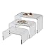 SourceOneOrg 3 Clear Acrylic Jewelry Risers Showcase - Small