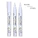 OnUpgo White Liquid Chalk Markers Pens 2-Pack 3mm Reversible Tip Chalk Pens with Erasable Ink, Great for Chalkboard, Jar Labels, Bistro, Blackboards Glass, Windows