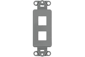 Leviton Decora QuickPort Insert, 2-Port, 41642-0GY, Grey