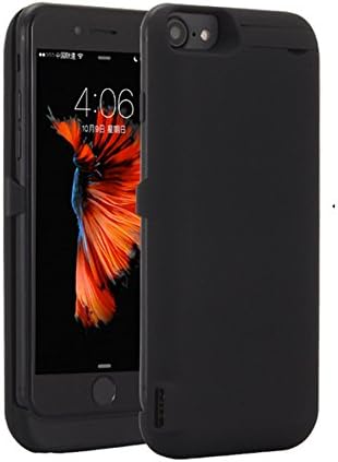 iPhone 7 Battery Case, Portable 5500mAh Rechargeable External Battery Backup Charger Charging Case Juice Pack Power Bank- Also Compatible With iPhone 6S /6 (Black)