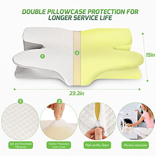 Contour Memory Foam Pillow , Ergonomic Adjustable Cervical Orthopedic