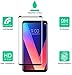 (2 Pack) Dmax Armor for LG V35 ThinQ (Tempered Glass) Screen Protector, (Full Screen Coverage) (Black)