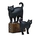 ElecNova Desktop Cell Phone Holder-Resin 2 Black Cats Smartphone Stand Mount Dock for All Smartphone, ipad, Tablet Home Decor Ideal Gift