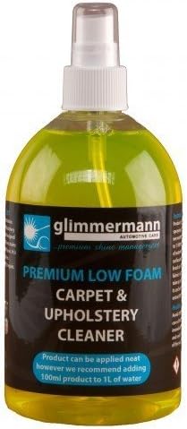 Glimmermann Concentrated Car carpet and upholstery cleaner, Car valeting cleaner, tough car stain remover, Car seat cleaner, Car fabric cleaner, Car carpet cleaner 300ml