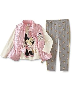 Baby Minnie Mouse Infant & Toddler Girl's 3 Piece Pant and Vest Set