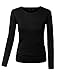 BIADANI Women Long Sleeve Crewneck Solid Knit Pullover Sweater Slim Fit
