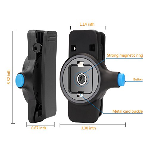 Newest Fashion phone Belt Clip [Easy On/Off & Magnetic Mount], Universal holder for iphone X,8,8 Plus,7,7 plus, 6, 6s Plus, 5s, 5c, se and Samsung Galaxy S8 S7 S6 Edge, LG or Any Phone - Thumbnail 5