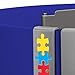 Road ID Autism/Aspergers Bracelet - The Wrist ID Elite 13mm - Stainless Classic - Adjustable Wristband with Free Custom Engraving and Autism Puzzle Badge (Blue)
